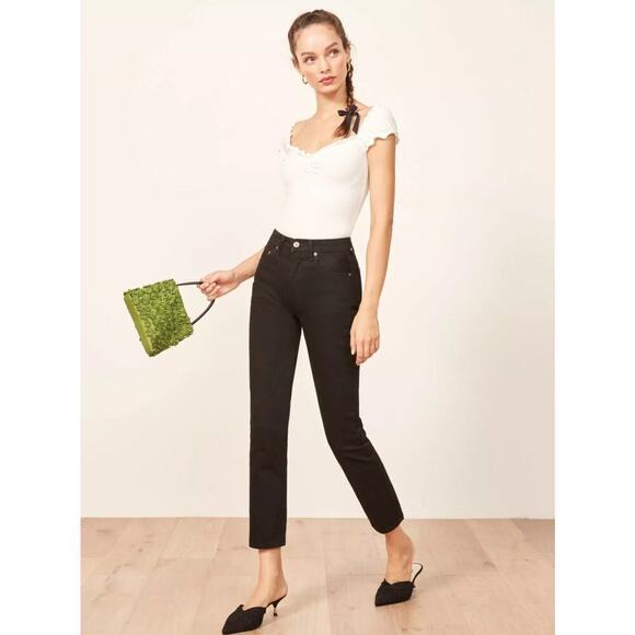 Reformation Julia Crop High Cigarette Jean - Picture 1 of 7